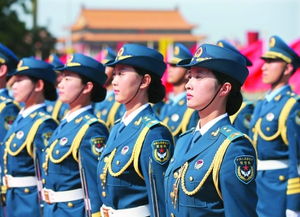 漂亮的中国三军仪仗队女兵 三军仪仗队俄罗斯