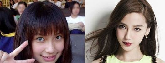 杨颖素颜照与化妆对比黑历史曝光 angelababy整容前后照片差别大
