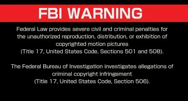 日本无码片源干嘛标英文FBI WARNING?后面那段话原来是这个意思